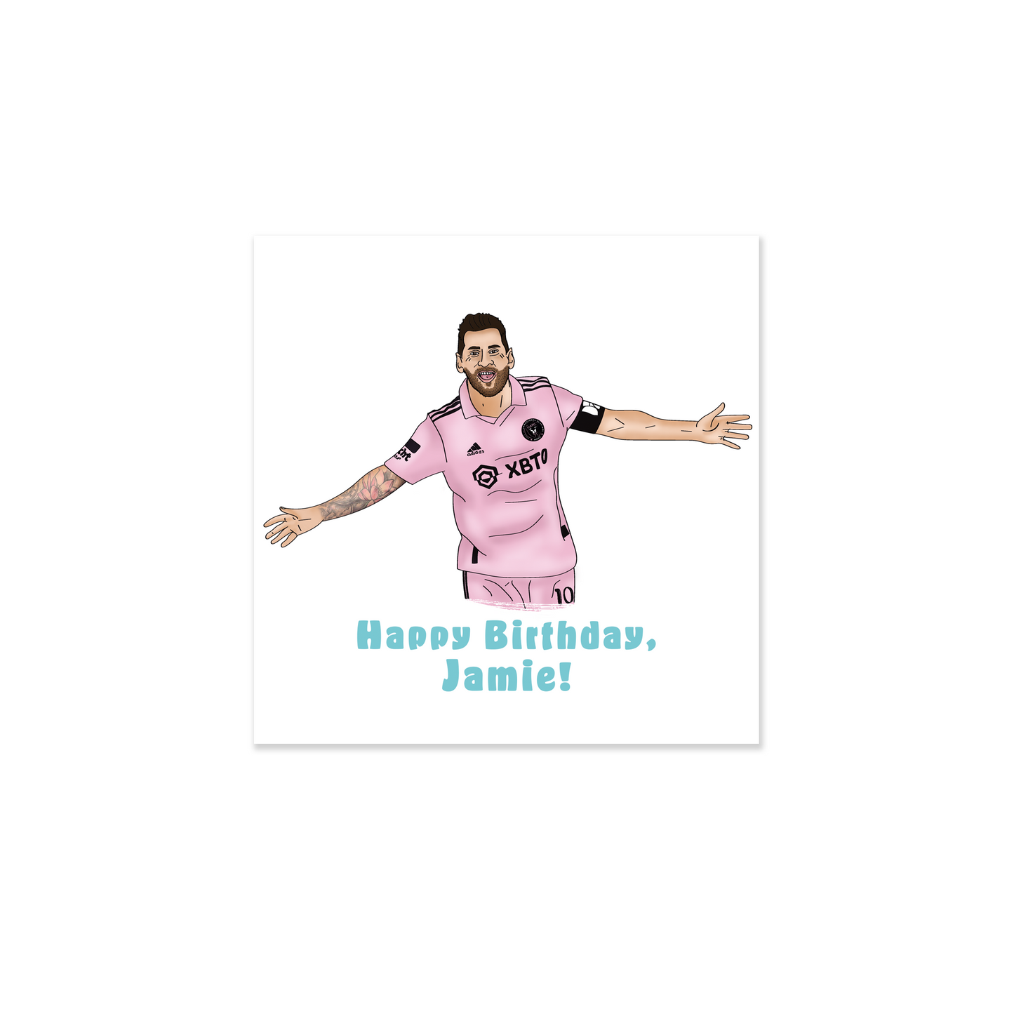 Lionel Messi Personalised Birthday Card