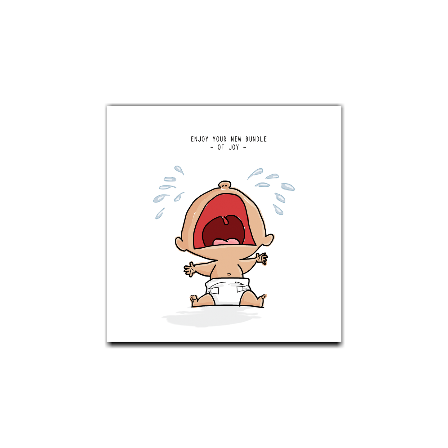 Crying New Baby Card
