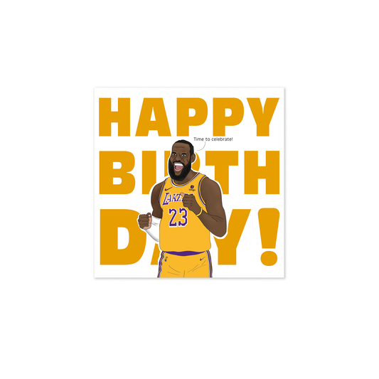 Lebron James Lakers Birthday Card