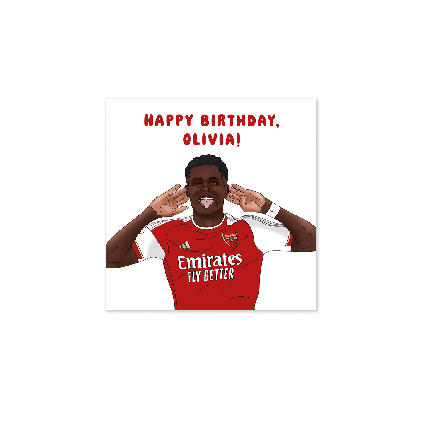 Bukayo Saka Personalised Birthday Card